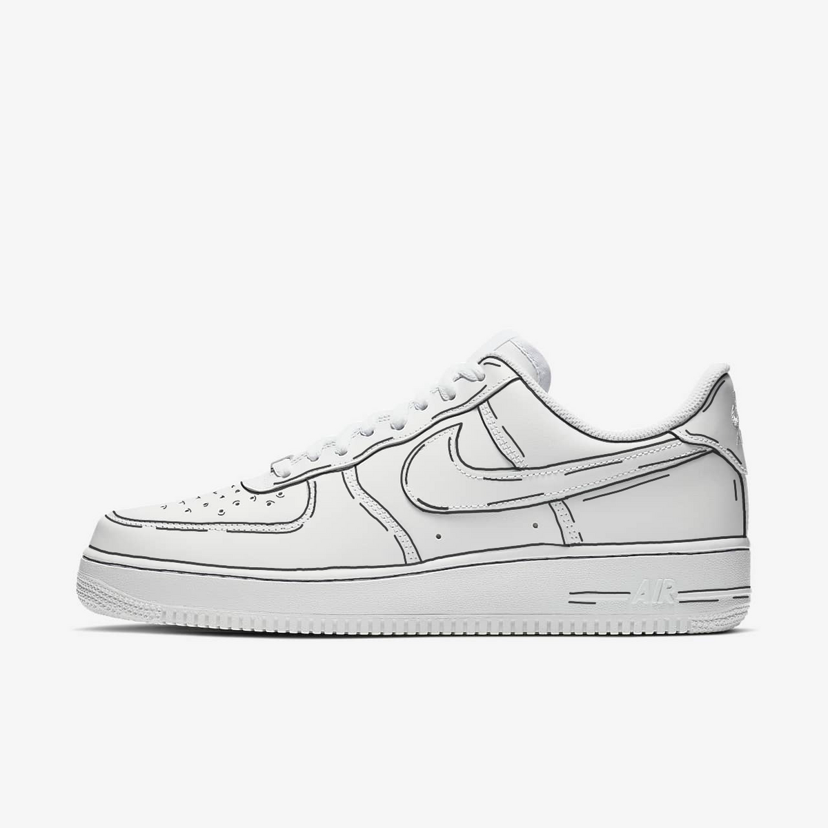 cartoon white air force 1