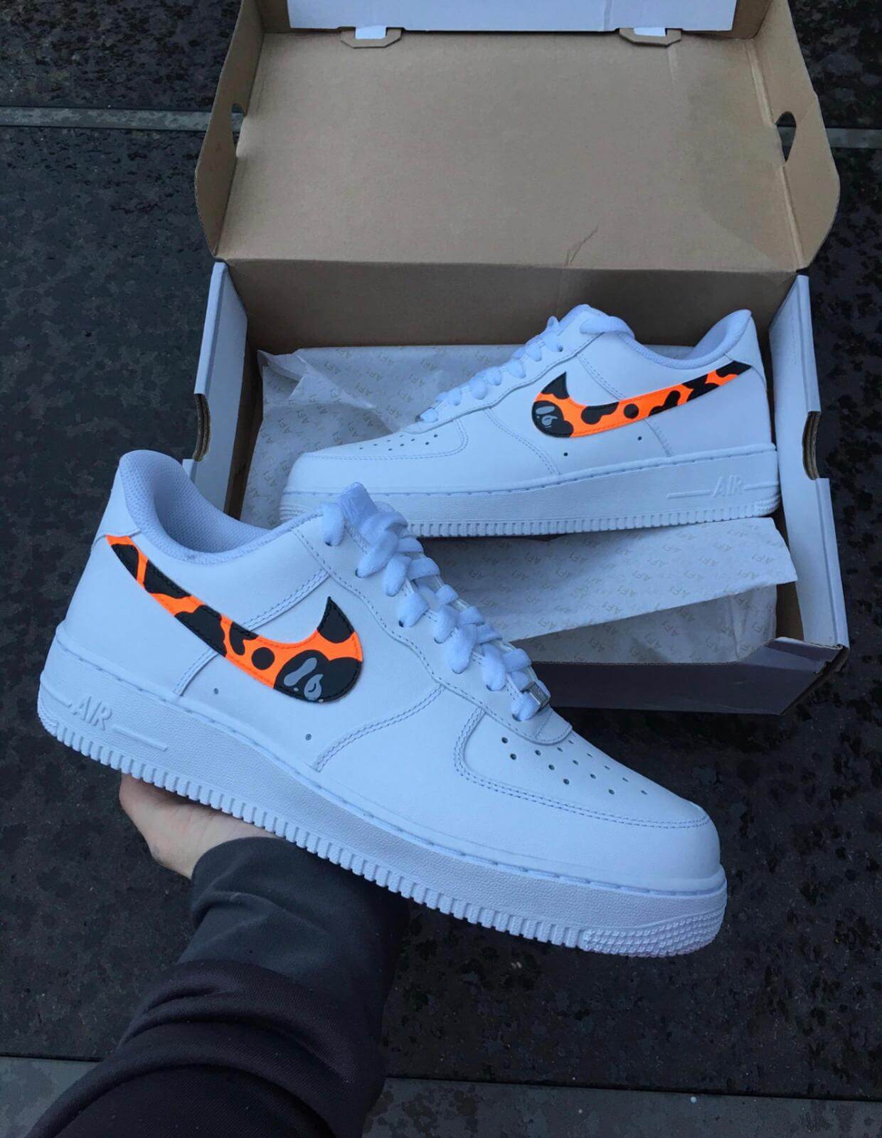 nike af1 orange camo