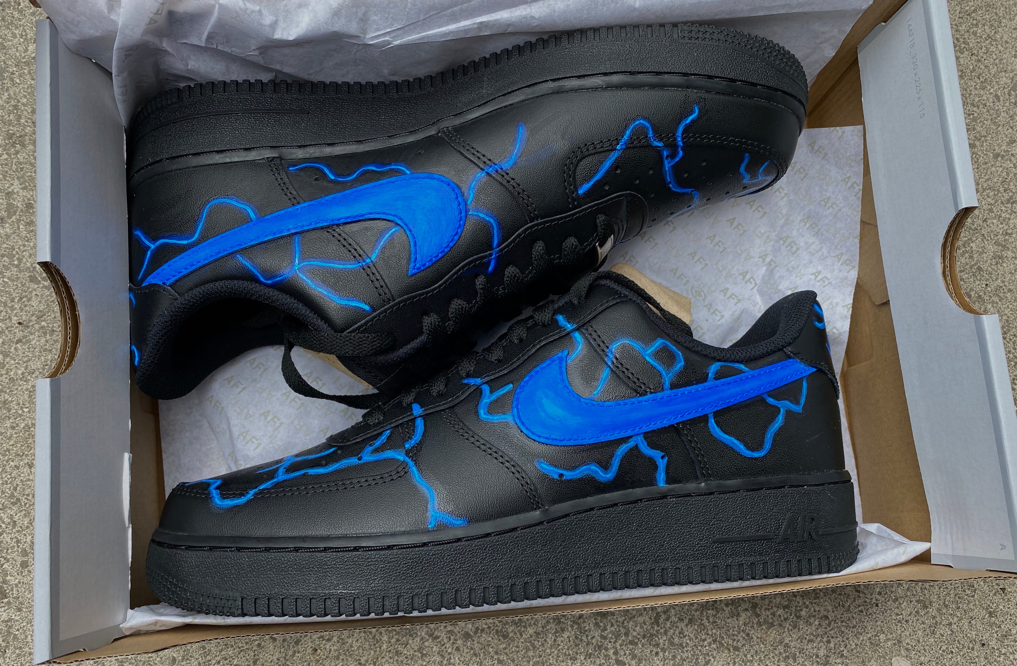 customized air force 1 blue